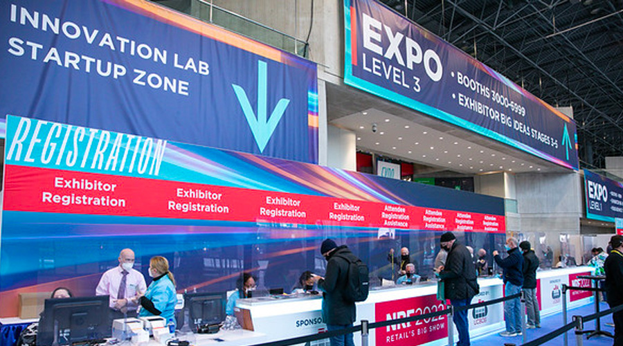 NRD 2022 expo show floor with booths for innovation lab